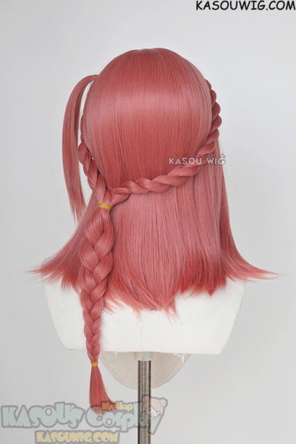 Honkai: Star Rail Asta dusty pink shoulder length wig with pre-tied braids