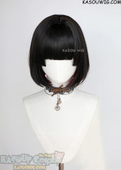 Honkai: Star Rail Xueyi sleek bob wig with red and teal layers