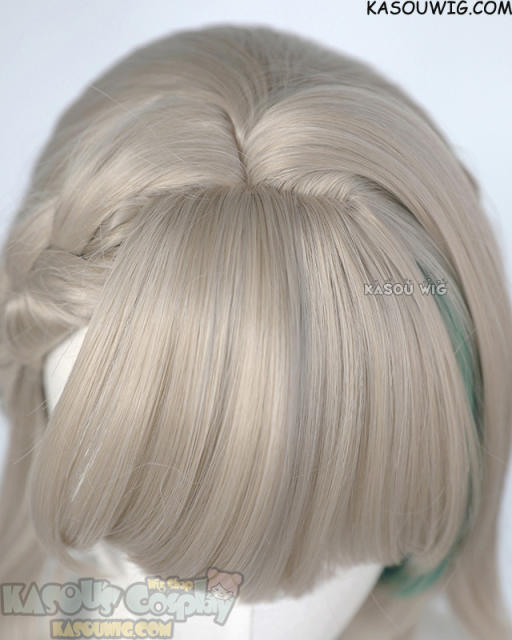 Genshin Impact Lynette 100cm long ash blonde ponytail wig