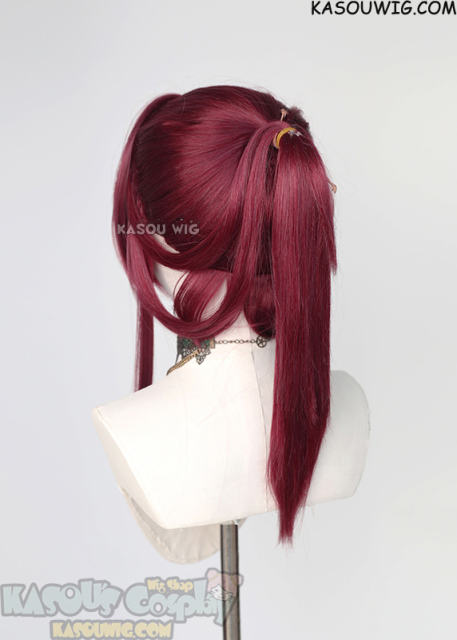 Honkai: Star Rail Kafka wine red ponytail wig