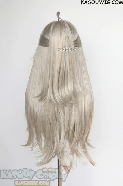 Genshin Impact Kirara 80cm long light sand blonde wig with a ponytail