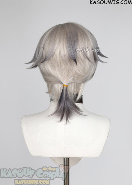 Honkai: Star Rail Arlan white short ponytail wig dyed gray