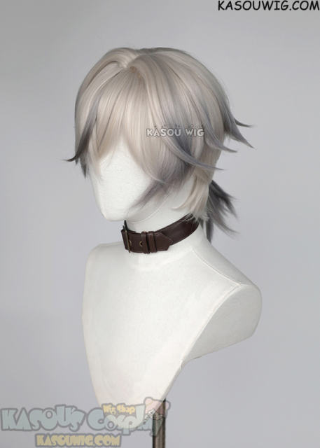 Honkai: Star Rail Arlan white short ponytail wig dyed gray