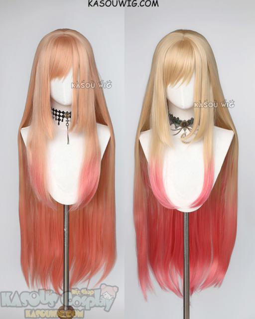 [ 2 COLORS ] My Dress Up Darling Kitagawa Marin 100cm long straight wig with pink dyed ends