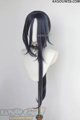Genshin Impact Clorinde 100cm long deep blue ponytail straigh wig