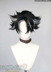 Genshin Impact Wriothesley short black gray wig