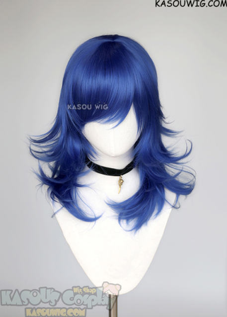 M-3 KA050 royal blue 52cm long layered choppy wig