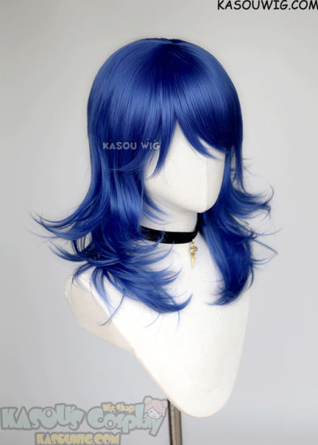 M-3 KA050 royal blue 52cm long layered choppy wig