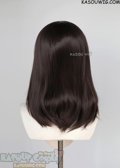 Lace Front>> deepest brown middle part medium length wig LFM-1/KA031 AOT Eren cosplay