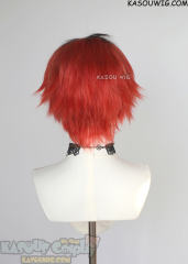Sousou no Frieren Stark short layered red wig with black roots