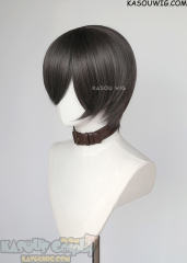 S-2 / SP09 dark gray short bob smooth cosplay wig with long bangs