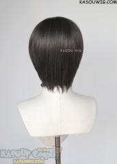S-2 / SP09 dark gray short bob smooth cosplay wig with long bangs