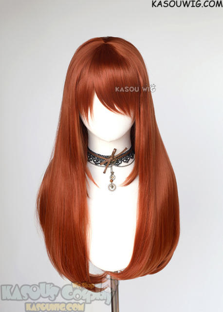 L-2 / KA022 copper penny 75cm long straight wig