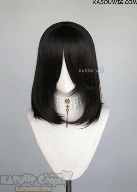 M-1/ KA031A natural black shoulder- length bob wig suitable for daily use