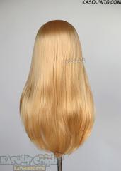 Lace Front>> golden blonde 76cm long slicked-back straight synthetic cosplay wig LFL-2/KA012