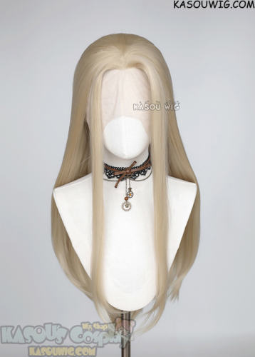 Lace Front>> Coven Evelynn/ JoJo Gyro Zeppli light blonde 76cm long slicked-back straight wig LFL-2/KA006