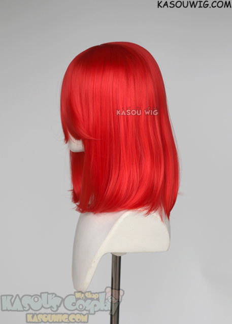 M-1/ KA039 bright red shoulder- length bob wig suitable for daily use