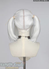 M-2/ KA001┇ 50CM / 19.7" snow white pigtail base wig with long bangs