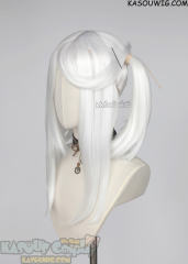 M-2/ KA001┇ 50CM / 19.7" snow white pigtail base wig with long bangs