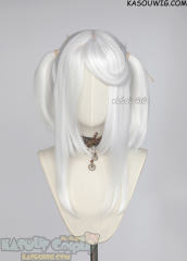 M-2/ KA001┇ 50CM / 19.7" snow white pigtail base wig with long bangs