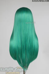 Lace Front>> emerald green 76cm long slicked-back straight synthetic cosplay wig LFL-2/KA062