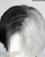 Wind Breaker Haruka Sakura short layered black silver split wig