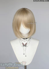 S-6 KA009 Beach Blonde short bob wig with long bangs