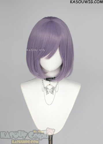 S-6 SP33 BanG Dream ! Yuutenji Nyamu grayish purple short bob wig with long bangs