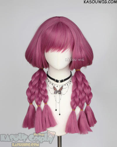 Sousou no Frieren Aura 60m pre-styled grayish magenta wig