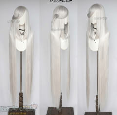 150cm / 59" long straight versatile silver white wig KA002