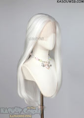 Lace Front>> snow white 76cm long slicked-back straight wig LFL-2/KA001
