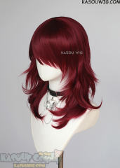M-3 KA043 Carmine Red 52cm long layered choppy wig