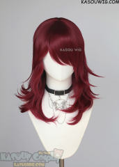 M-3 KA043 Carmine Red 52cm long layered choppy wig