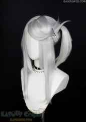 M-2/ KA002 ┇ 50CM / 19.7" silver white pigtails base wig with long bangs