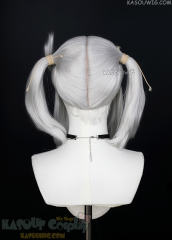M-2/ KA002 ┇ 50CM / 19.7" silver white pigtails base wig with long bangs