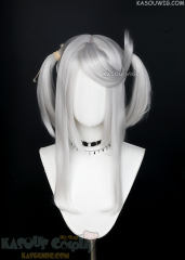 M-2/ KA002 ┇ 50CM / 19.7" silver white pigtails base wig with long bangs