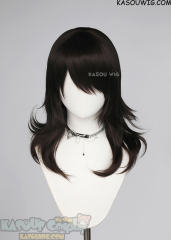 M-3 KA031 Deepest Brown 52cm long layered choppy wig