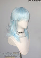 M-3 KA045 Light Cyan 52cm long layered choppy wig