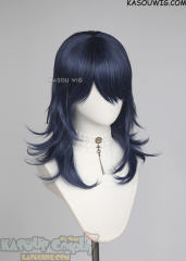 M-3 KA051 Navy Blue 52cm long layered choppy wig