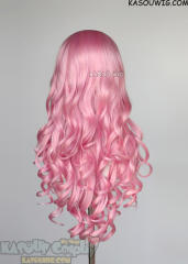 L-1 / KA034 baby pink 75cm long curly wig