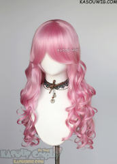 L-1 / KA034 baby pink 75cm long curly wig