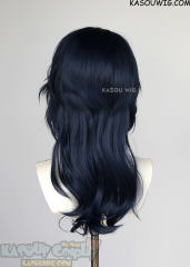 Lace Front>> Genshin Impact Regrator Pantalone deep blue wavy wig