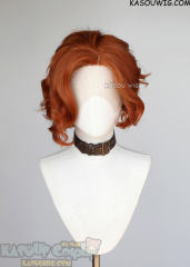 Lace Front>> The Arcana Julian Devorak Auburn brown side parted curly wig