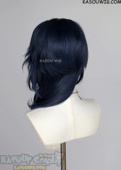 Lace Front>> Genshin Impact Regrator Pantalone deep blue wavy wig