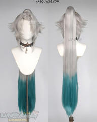 【2 Colors】Honkai: Star Rail Feixiao 110cm long ponytail wig dyed teal ponytail