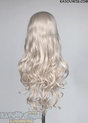 L-1 / SP05 pearl white 75cm long curly wig .Tangle Resistant fiber