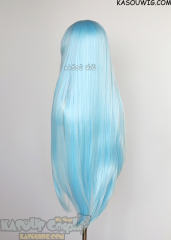 L-4 KA046 100cm/39.5" long straight versatile Light Blue wig