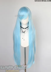 L-4 KA046 100cm/39.5" long straight versatile Light Blue wig