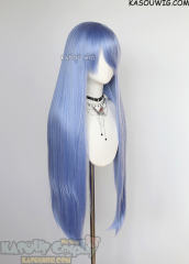 L-4 KA055 100cm/39.5" long straight versatile Cornflower Blue wig