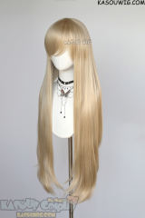 L-4 KA009 100cm/39.5" long straight versatile Beach Blonde wig